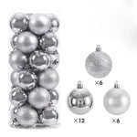 24Pcs 3/4/6CM Christmas Balls Big Ball Christmas Tree Pendant Ornaments for Party Decor 2025 New Year Navidad Gifts Accessory