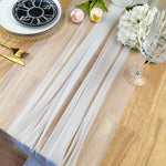 Chiffon Table Runner Sheer Fabric Silk for Boho Sheer Fabric Wedding Arch Overlay Draping Decoration Birthday Party Table Decor