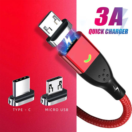 FONKEN Magnetic Cable Type C Magnetic Charge Cable Micro USB Magnet Charger Cable For Xiaomi Samsung Huawei Mobile Phone Cables
