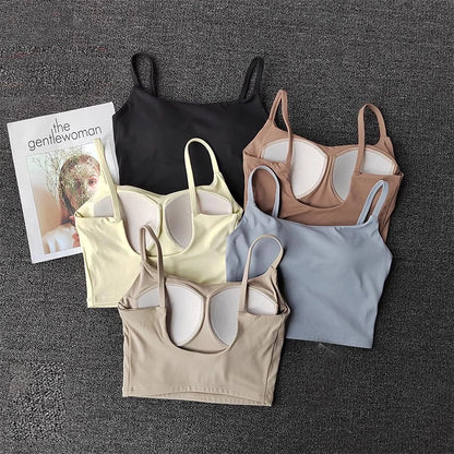 Women Breathable Sports Bra Fitness Top Push Up Sport Bra Fixed With Pad Yoga Bra Underwear Sport Tops For Running Vest Gym Wear