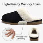 Comwarm Fluffy Winter Slippers For Women Furry Fuzzy Home Shoes Faux Fur House Plush Slippers Indoor Warm Comfy Mute Flats Slide