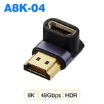 UGOURD HDMI2.1 Cable Adapter mini micro hdmi to HDMI 2.1 Converter 48Gpbs 8K60HZ 4K120HZ for HDTV Projector PS4 PS5 Laptop PC