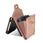 Zipper Wallet Crossbody  Phone Case for Samsung Galaxy Z Flip 6 5 4 3 Flip6 Flip5 Flip4 Flip3 5G with Card Holder Leather Cover