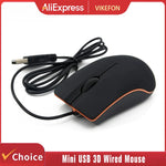 Mini USB 3D Wired Mouse Optical 1200 DPI Gaming Mice For Laptop Notebook PC Desktop Computer For Macbook Ultra Thin