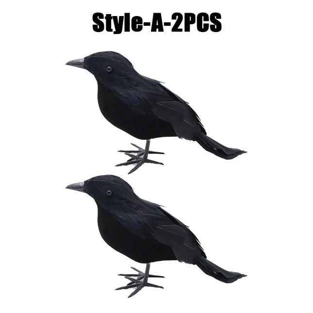 Simulation Black Crow Halloween Black Crow Props Simulation Fake Bird Ghost Festival Halloween Decoration Scary Toys