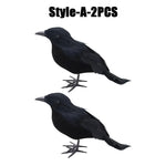 Simulation Black Crow Halloween Black Crow Props Simulation Fake Bird Ghost Festival Halloween Decoration Scary Toys