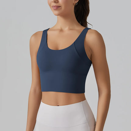 Yoga Bra Underwear Women Summer Shockproof Bra Beautiful Back Sports Running External Wear Training Fitness Yoga Tank Top Bra