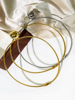 Peri'sbox Simple Imitation Pearl Globular Pendant Necklace for Women Stainless Steel Gold Plated Non-fade Hip-Hop Trendy Jewelry