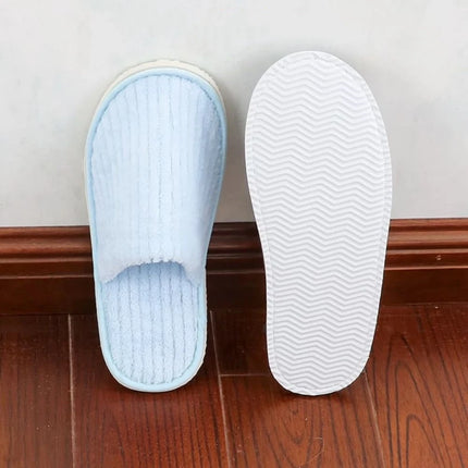3 Pairs/Set Closed Toe Non-slip Hotel Slippers High Quality Disposable Hotel Bathroom Slippers Indoor Guest Travel Slippers Hot