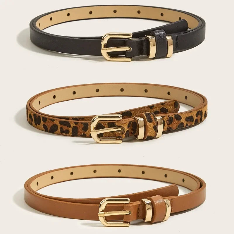 Ladies Belt Leopard Print Leather American Western Style Retro Belt Sexy Leopard Design Jeans dress Decorative Wide Belt