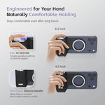 Magnetic Phone Grip with Remote Control Portable Shooting Handle for iPhone Vlog Videos, Easy One-Hand Operation
