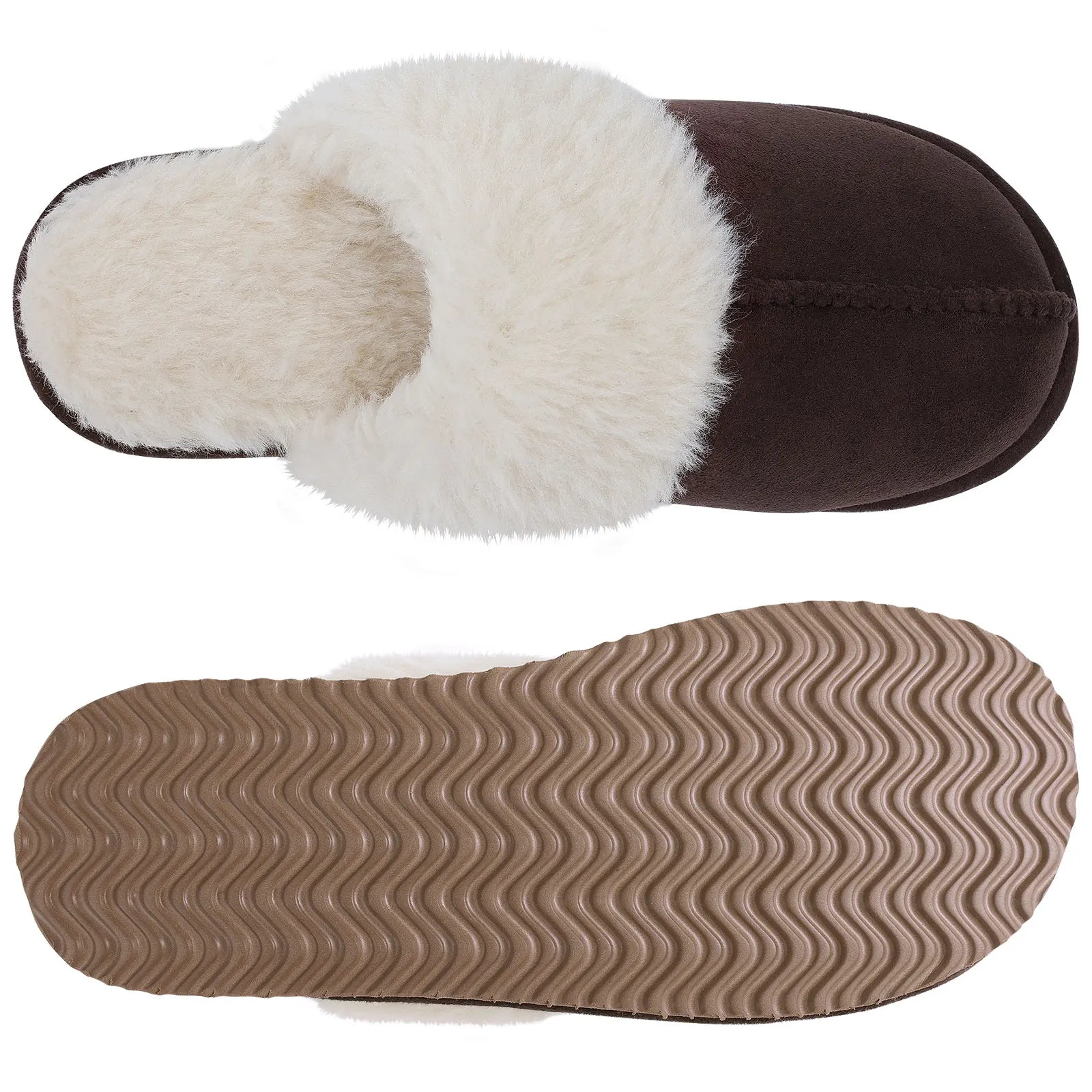 Comwarm Fluffy Winter Slippers For Women Furry Fuzzy Home Shoes Faux Fur House Plush Slippers Indoor Warm Comfy Mute Flats Slide