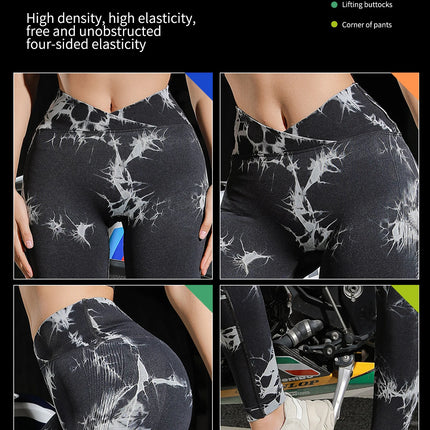 Tie Dye Fitness Legging Woman Push Up Workout Sport Leggings Women Scrunch Butt Female Outfit Gym Seamless Legging Pants