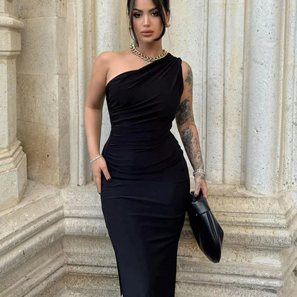 Summer Maxi Dress Women Sexy Split Fashion Sleeveless Backless Slim Dress Female Casual Streetwear Club Elegant Party Dresses