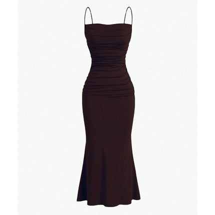 Mia Muse All Seasons Women's Dresses Elegant Party Fitting Slim Spaghetti Strap Mermaid Hem Maxi Fashion Party Dresses