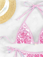 2025 Halter String Triangle Two Piece Bikini Women Swimwear Female Swimsuit Bathers Bathing Swimming Suit Beachwear Summer