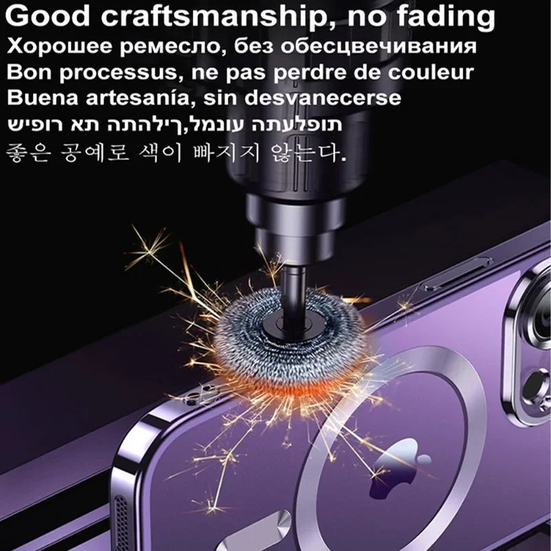 Magnetic Case For iPhone 17 16 15 14 13 12 11 Pro Max Plus Wireless Charge Cover With Lens Protector