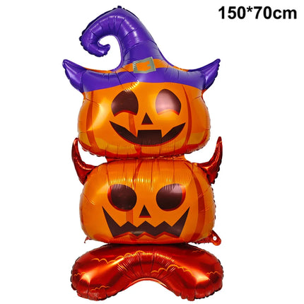 Halloween Ghost Party Decoration Disposable Tableware Balloon Banner Ceiling Door Hanging for Happy Hunting Halloween Supplies