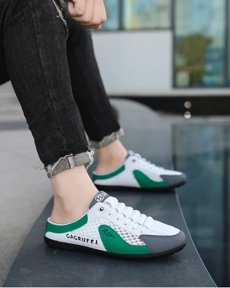 Men's Fashion Soft-soled Half Slippers Summer Men Trendy Bottom Casual Shoes Soft Sole Support Shoes Sneakers Zapatos De Hombre