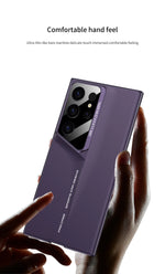 Ultrathin Blade Mecha Hard PC Matte Phone Case For Samsung Galaxy S24 S23 S22 Ultra Lens Protection Frosted Shockproof Cover