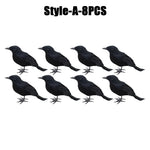 Simulation Black Crow Halloween Black Crow Props Simulation Fake Bird Ghost Festival Halloween Decoration Scary Toys