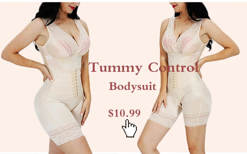 GUUDIA Ribbed Tummy Jumpsuit Daily Shaper Bodysuits Light Control Compress Tummy Control Open Crotch Shapewear Suits Open Crotch