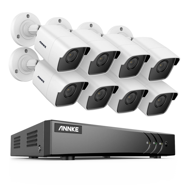 ANNK H.265+ 5MP Lite Ultra HD 8CH DVR CCTV Security System 4/8PCS Outdoor 5MP EXIR Night Vision Camera  Video Surveillance Kit