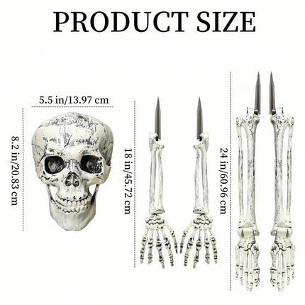 Halloween Skeleton Stake Decorations, Realistic Skeleton Arm Leg Bones, Spooky Yard Garden Halloween Decoration