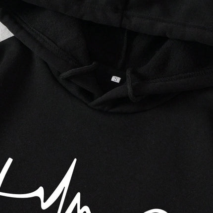 Faith Hope Love Letter Graphic Women Hoody Street Casual Loose Sweatshirt Autumn Fleece Hooded Hip Hop O-Neck Clothing Female