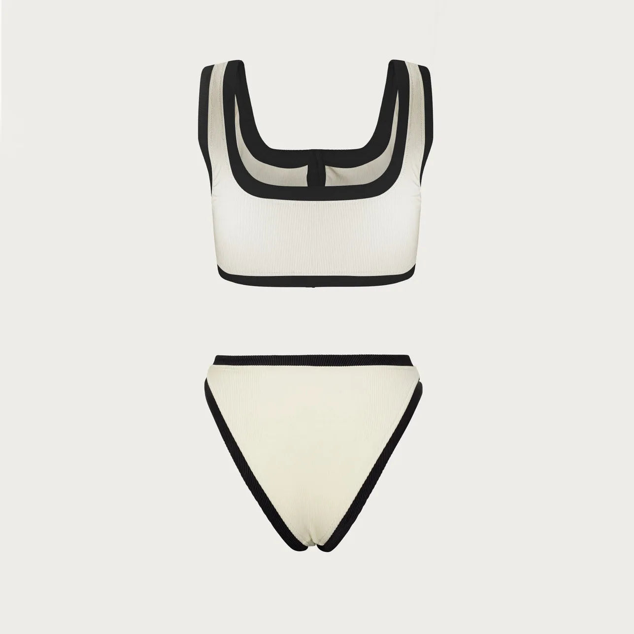 Woman Swimwear 2024 High Waist Bikinis Shorts Women's Swimsuit Luxury Ribbed Two-piece Bathing Suits Summer Bikini Set Swim Suit