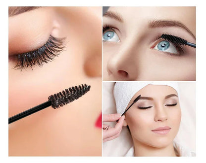CNK 50Pcs Disposable Crystal Eyelash Brush Mascara Wands Applicator Diamond Rod Makeup Brushes for Women Eyelash Extension Tool