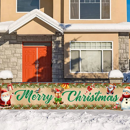 Christmas Outdoor Banner Merry Christmas Decorations For Home 2024 Navidad Kerst Xmas Decor Noel Kerst Happy New Year Gift 2025