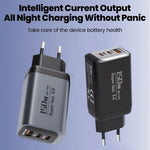 USB Type C 150W Charger USB QC3.0 Fast Charging Mobile Phone Charger Travel Adapter For iPhone 17 Samsung Xiaomi EU/UK/US Plug