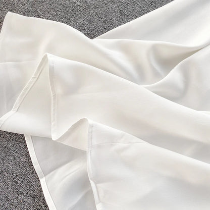 Women Sexy Beach Long Dress Summer V-neck Elegant White Evening Party Dressesladies Backless Bandage Satin Dress Vestidos