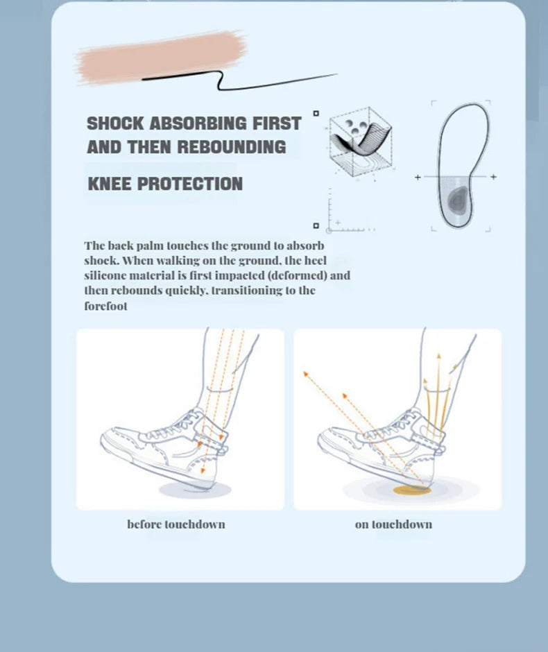 1Pair Height Increase Insole for Feet Comfort Plantar Fasciitis Shoes Insoles Men Women Sports Air Shock Absorbing Shoe Pads