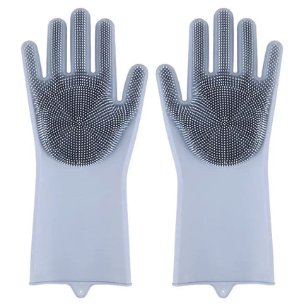 Pet Grooming Cleaning Gloves Dog Cat Bathing Shampoo Glove Scrubber Magic Dishwashing Cleanner Sponge Silicon Hair Removal Glove