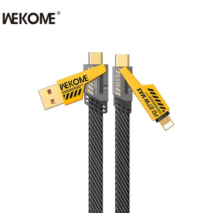 Four-in-one Multi-function Data Cable, USB-A/IPH/TYPE-C Port Conversion, Suitable for Charging Various Mobile Phone Models.