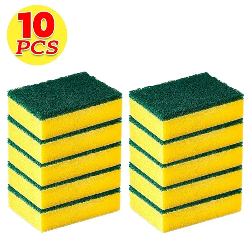 30/5pcs Magic Cleaning Sponges Double-sided Reusable Kitchen Sponge Wipes Pan Pot Dishwashing Scouring Pads Brush Clean Tools