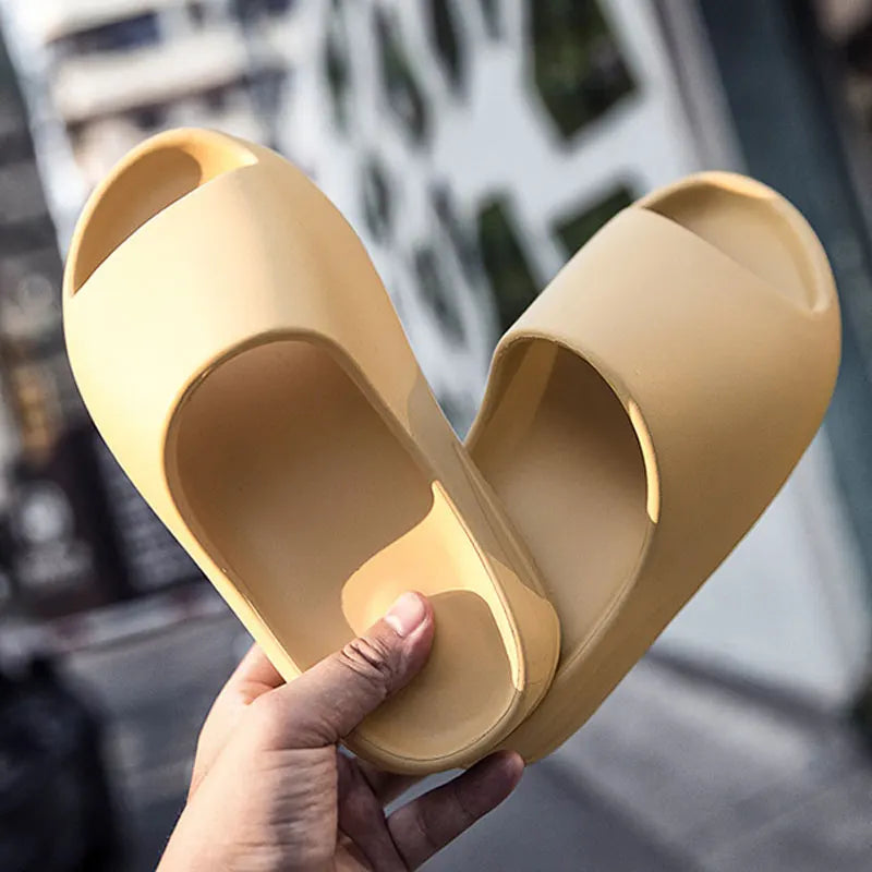 Goosecret Men EVA Platform Cloud Slippers Soft Sole Sandals Non-Slips Bedroom Slides Male Cozy Home Shoes Soft Sole Beach Slides