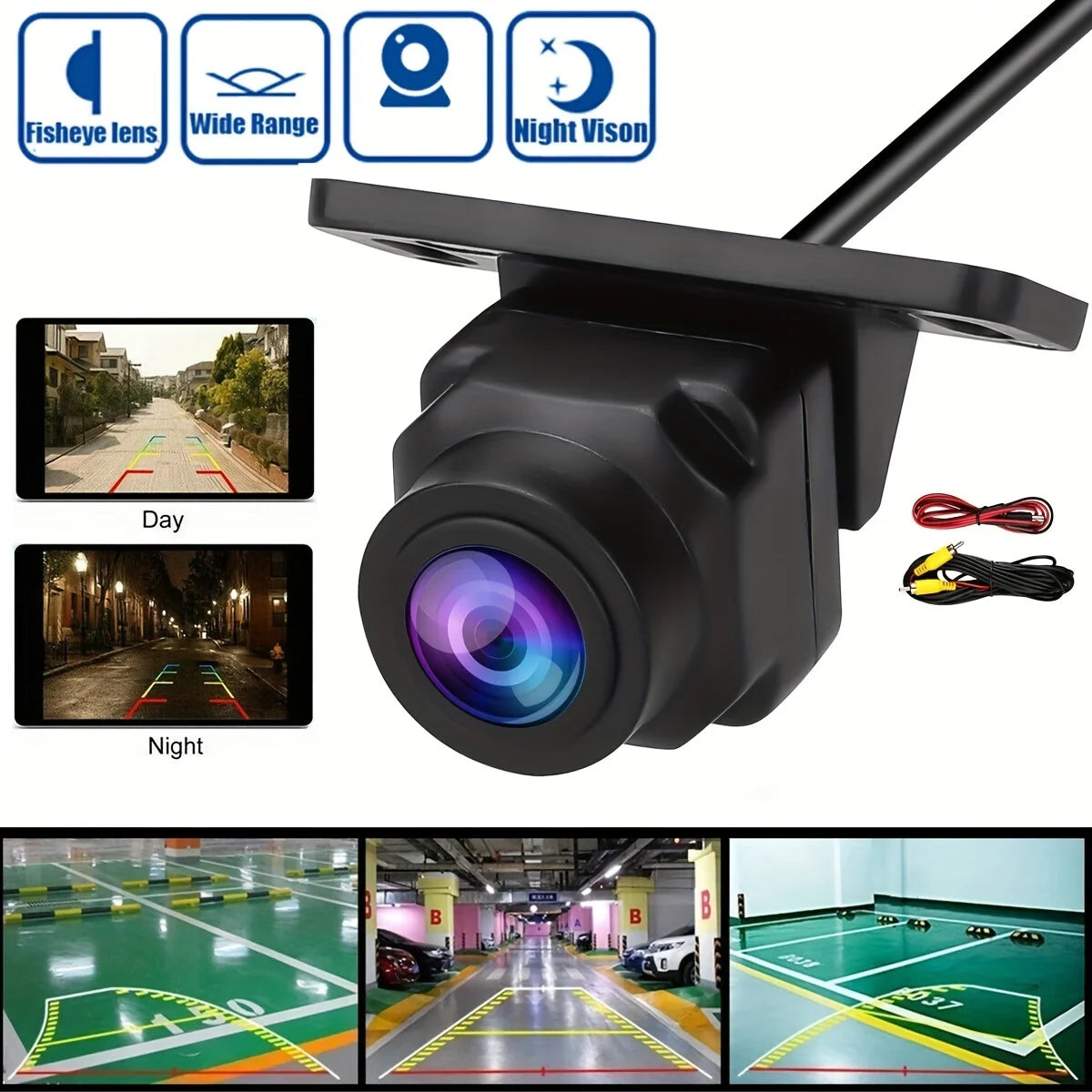 HD Night Vision Rear View Camera -Backup Camera with Easy Installation for Safe Reverse Parking and Crystal-Clear Video Quality