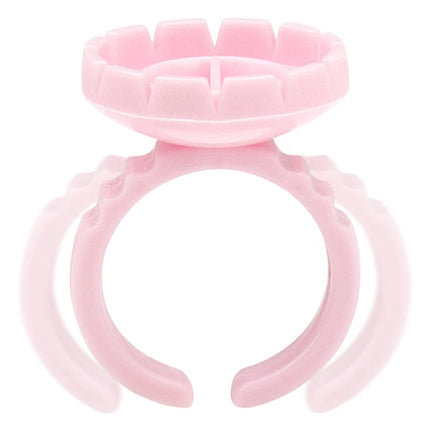 50/100Pcs Wholesale Disposable Eyelash Glue Fan Cup Rings Holder Container Tattoo Pigment Eyelash Extension Tools Lash Supplies
