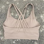 Solid Color Fitness Women Sport Bra Gym Yoga bra Athletic Cross Tight Top Workout Train With Chest Pad High quality shockproof