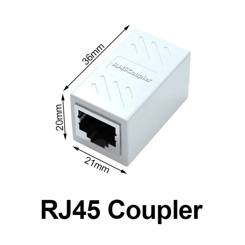 New RJ45 Connector Cat7/6 Ethernet Adapter Gigabit Interface Network Extender Convertor For Extension Cable Female to Female