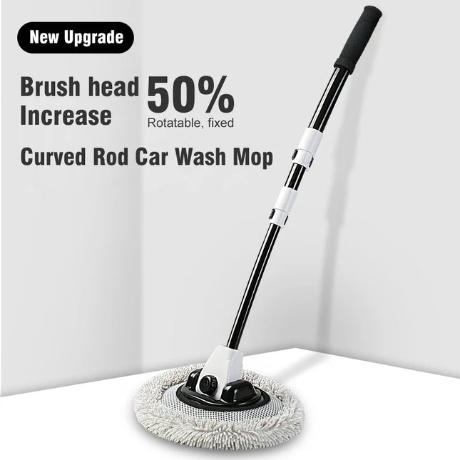 2022 New 15 Degree Bend Car Cleaning Brush Car Wash Brush Chenille Broom Telescoping Long Handle Cleaning Mop Cleaning Tools