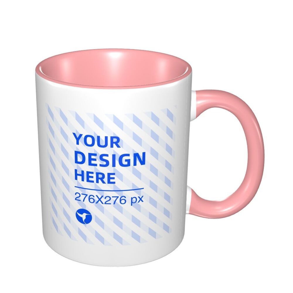 Double Color Comfort Handle Ceramic Mug