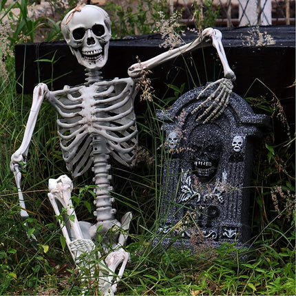 Life-Size 67" Movable Skeleton Decoration - Perfect for Halloween, Haunted Houses & Themed Parties - Durable Plastic, Realistic Design