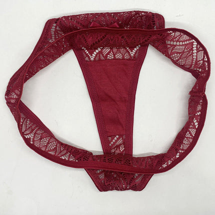 6 Pack Womens Sexy Lace Underwear Ladies Cotton Thongs G-String Knickers Briefs