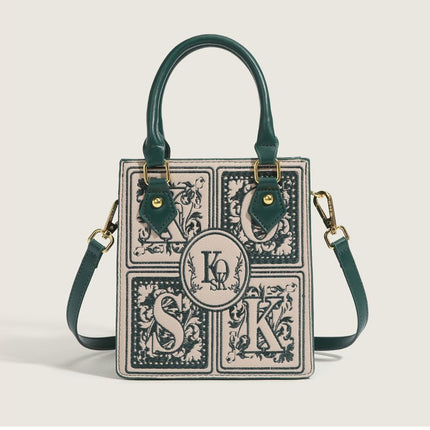 Early Autumn Popular Embroidered Portable Small Square Messenger Bag