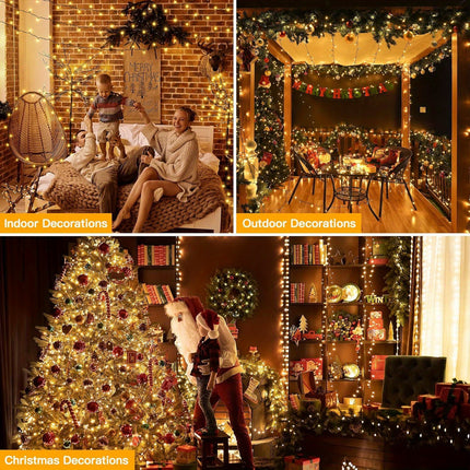 800 LED Christmas Fairy Lights Outdoor/Indoor - Extra Long 80m String Lights with Remote Control, Waterproof IPX4 High Quality, 8 Lighting Modes & Timer, Warm White LEDs, Heavy-Duty Metal Construction for Xmas Tree, Garden, H