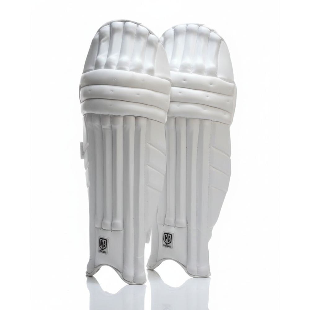 CB Blaster Professional Cricket Batting Pads, White, Right Hand, Men's Size Leg Guards